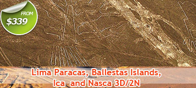 Lima Paracas, Ballestas Islands, Ica and Nasca 3 Days 2 Nights